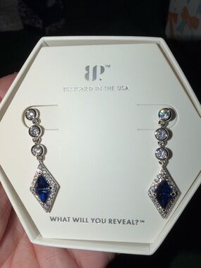 BP RETRO September Earrings-Starlight Wonders Sapphire on Rhodium RBP8172